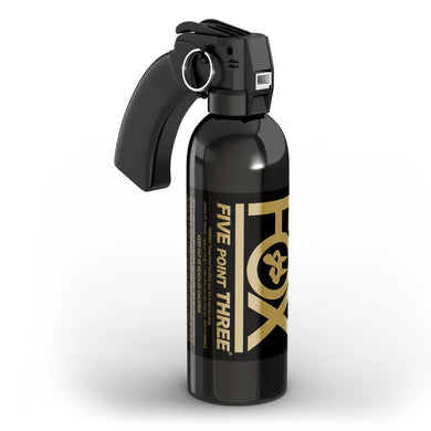 Fox Labs’ Five Point Three® Legacy Pepper Spray with 5.3M Scoville Heat Units plus UV Marking Dye, 1LB Cone Fog Pistol Grip Crowd Control