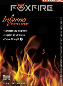 FoxFire® Inferno Pepper Spray (1/2 Ounce Twin Pack) with Key Ring, 1.4MC