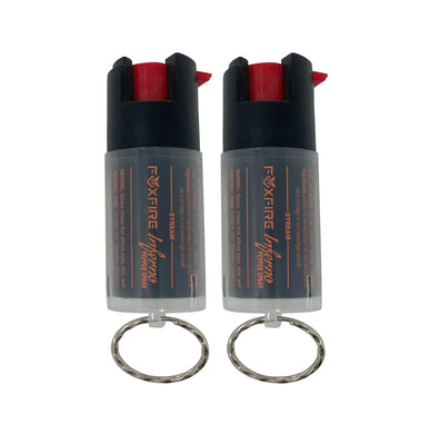 FoxFire® Inferno Pepper Spray (1/2 Ounce Twin Pack) with Key Ring, 1.4MC